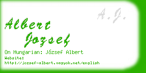 albert jozsef business card